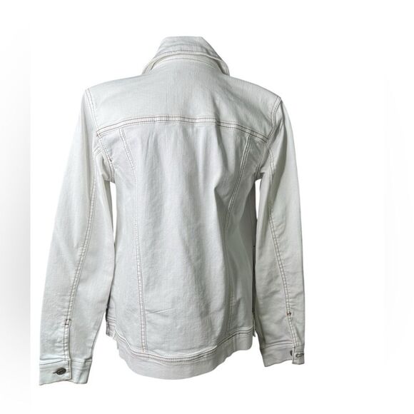 NWT LOGO White Patchwork Denim Jacket (0) - Picture 6 of 10